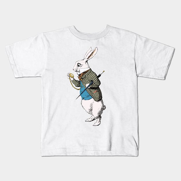 The White Rabbit Kids T-Shirt by MandyE